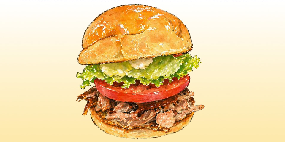 だんだんバーガー、プルドポークバーガー